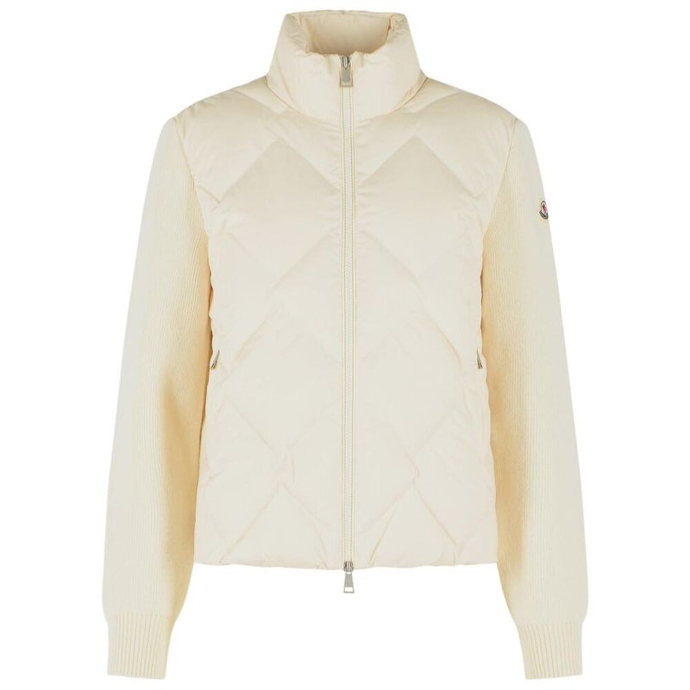 Moncler 'Tricot' Ivory White Virgin Wool Cardigan Women